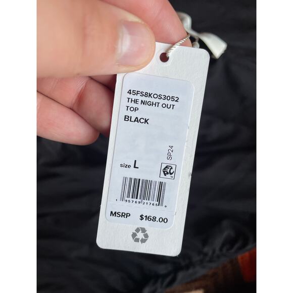 NWT Favorite Daughter The Night Out Ruched off the Shoulder Top sz L - Picture 8 of 9